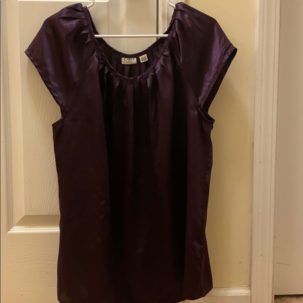 Purple silk Cato top size 18/20
